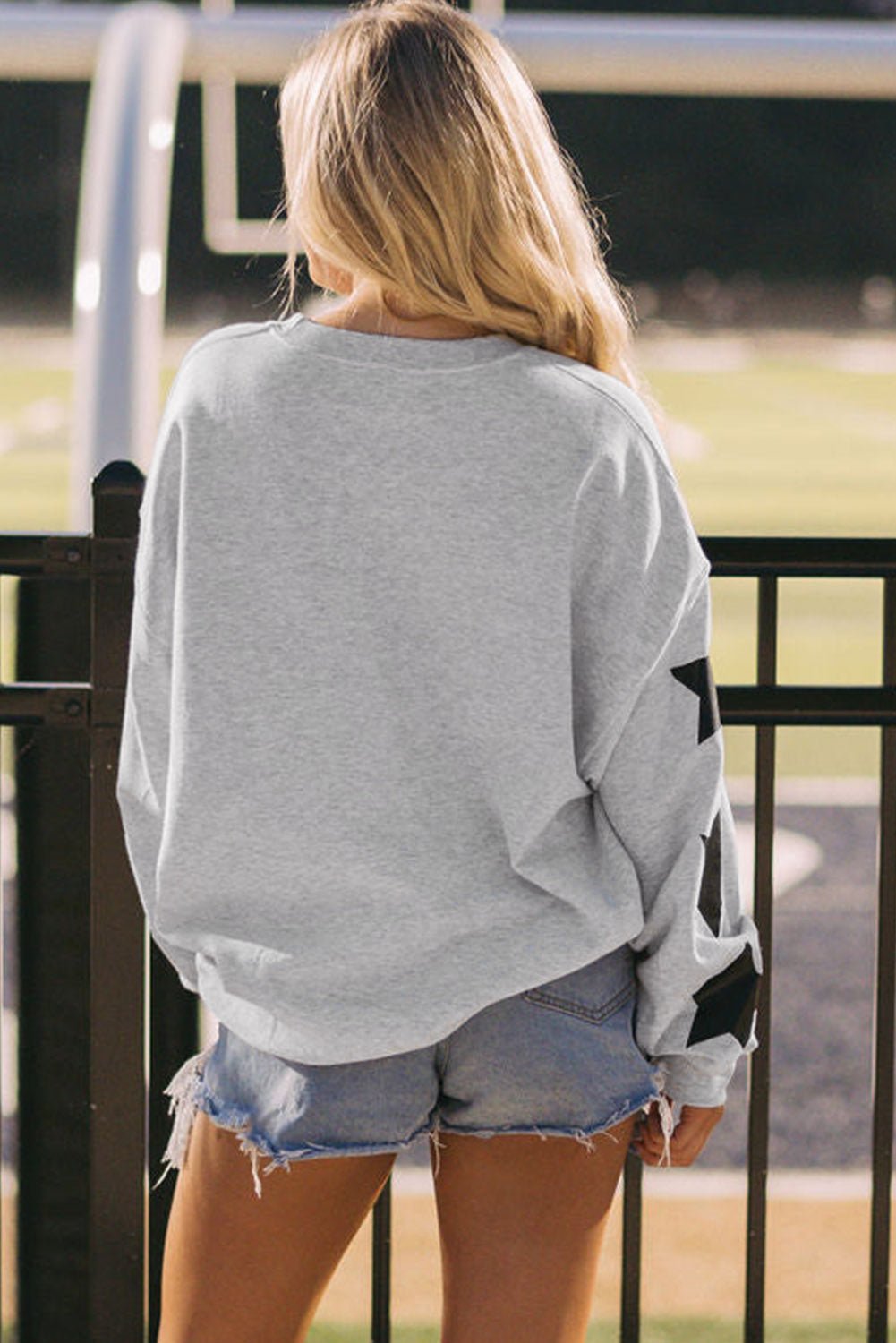 Black Game Day Graphic Rugby Football Season Sweatshirt - Goddess Vibes