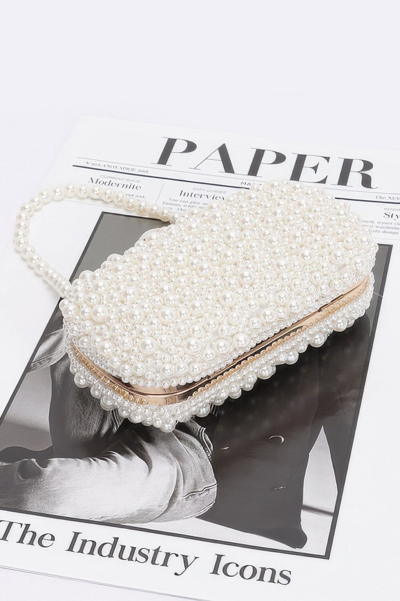Faux Pearl Handmade Party Clutch – Elegant Glam | Goddess Vibes - Goddess Vibes