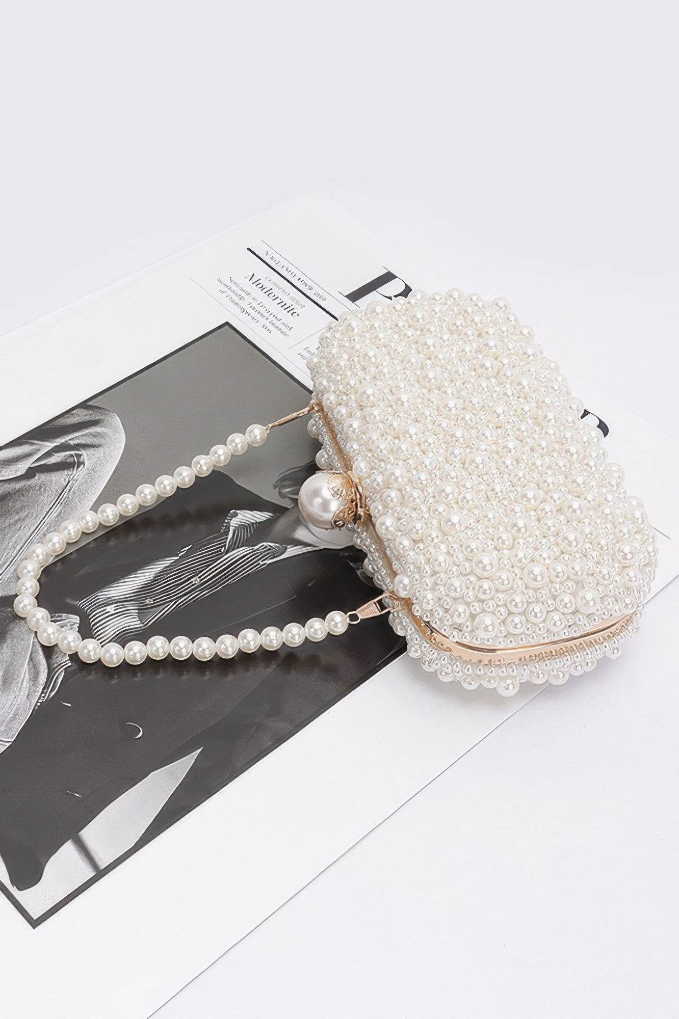 Faux Pearl Handmade Party Clutch – Elegant Glam | Goddess Vibes - Goddess Vibes