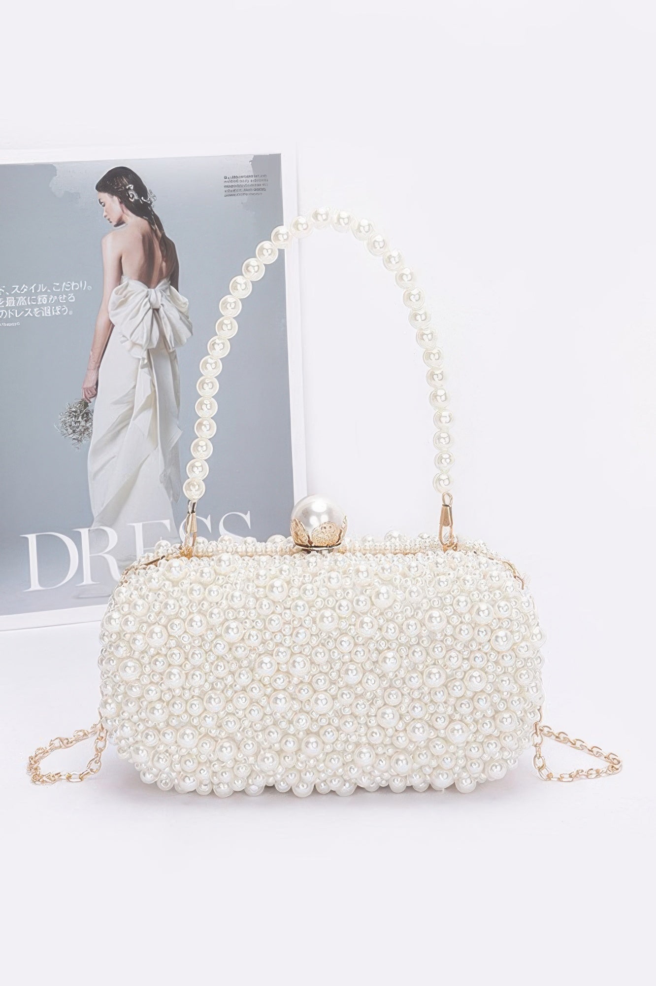 Faux Pearl Handmade Party Clutch – Elegant Glam | Goddess Vibes - Goddess Vibes
