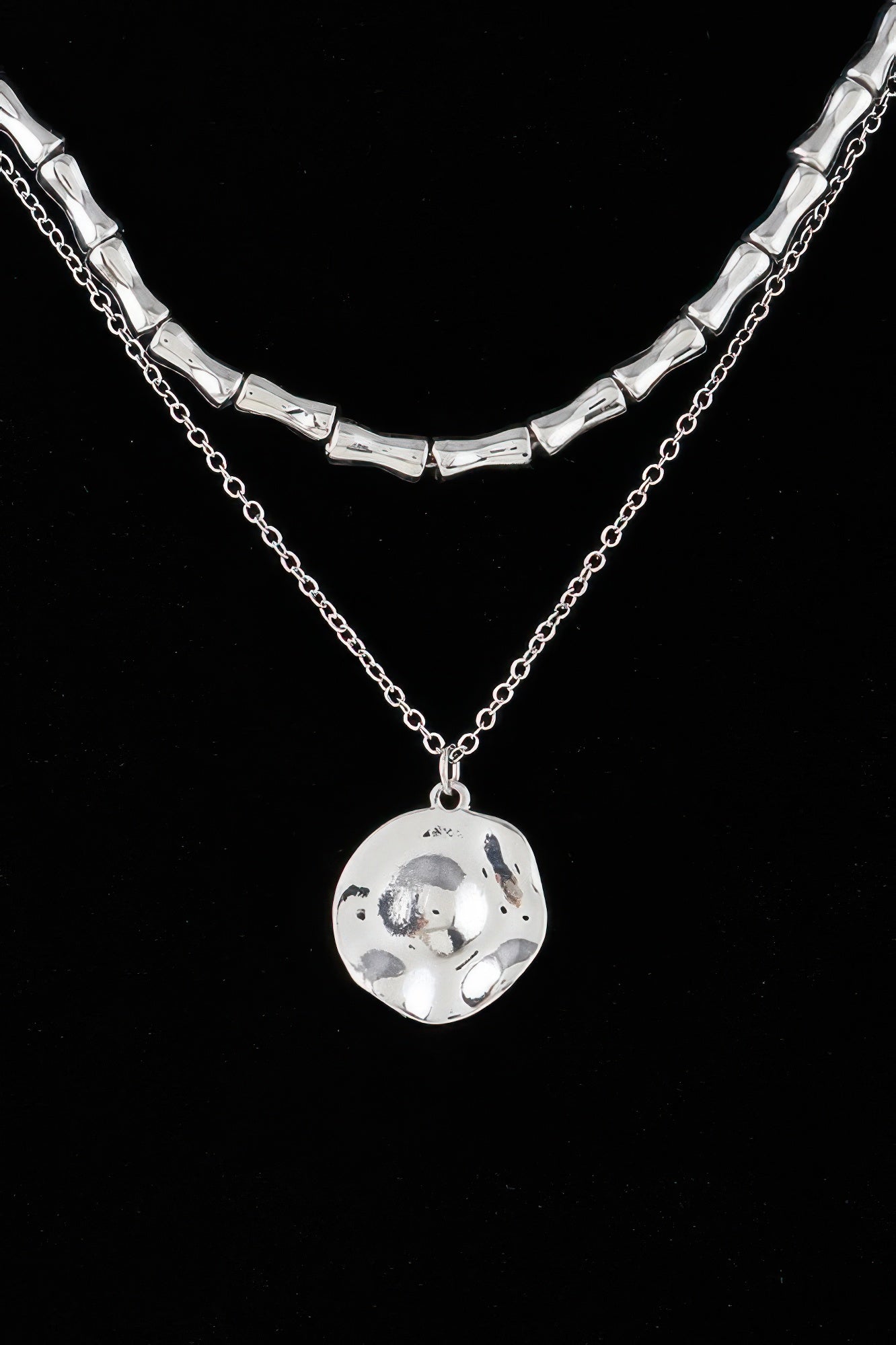Hammered Plate Chain Necklace - Goddess Vibes