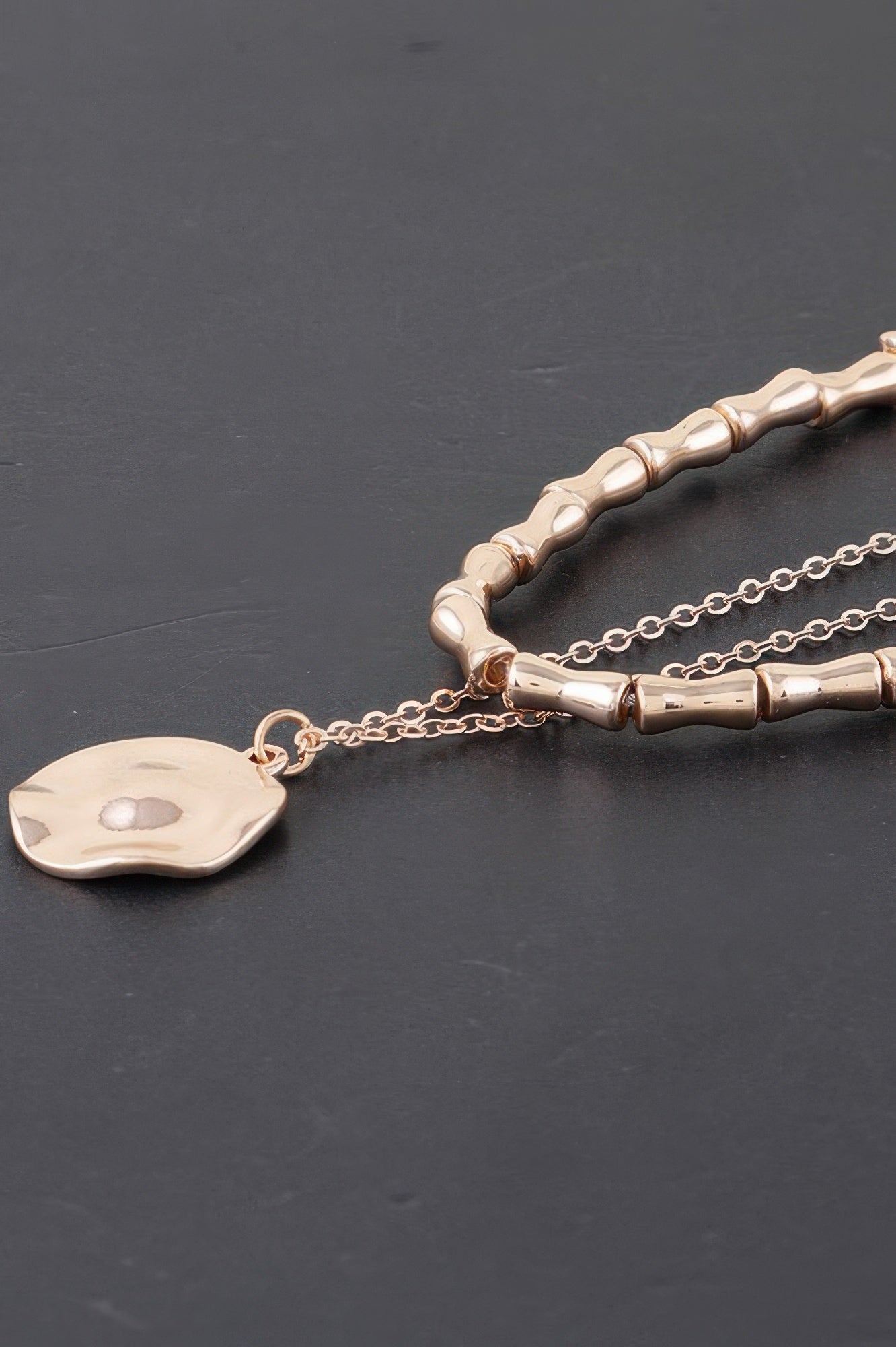 Hammered Plate Chain Necklace - Goddess Vibes