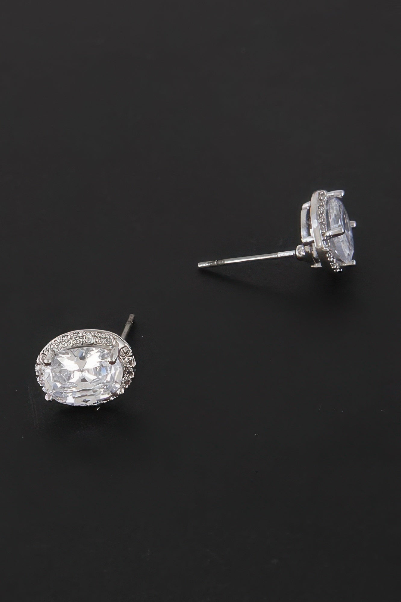 Oval Rhinestone Queen Inspired Earrings - Goddess Vibes