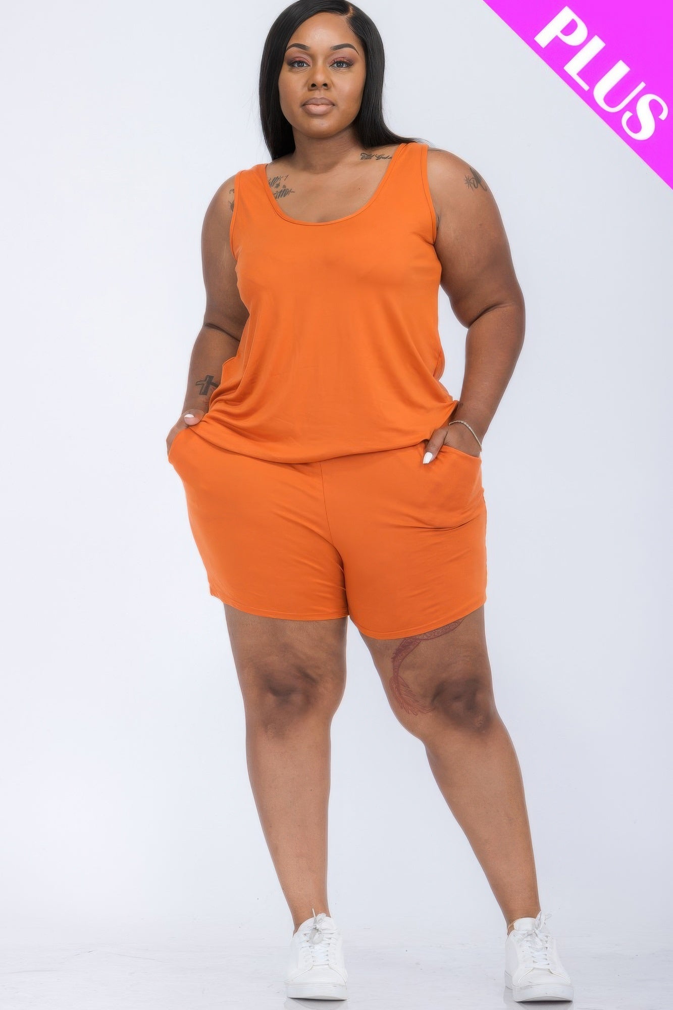 Plus Comfy Tank Top & Shorts Set - Goddess Vibes
