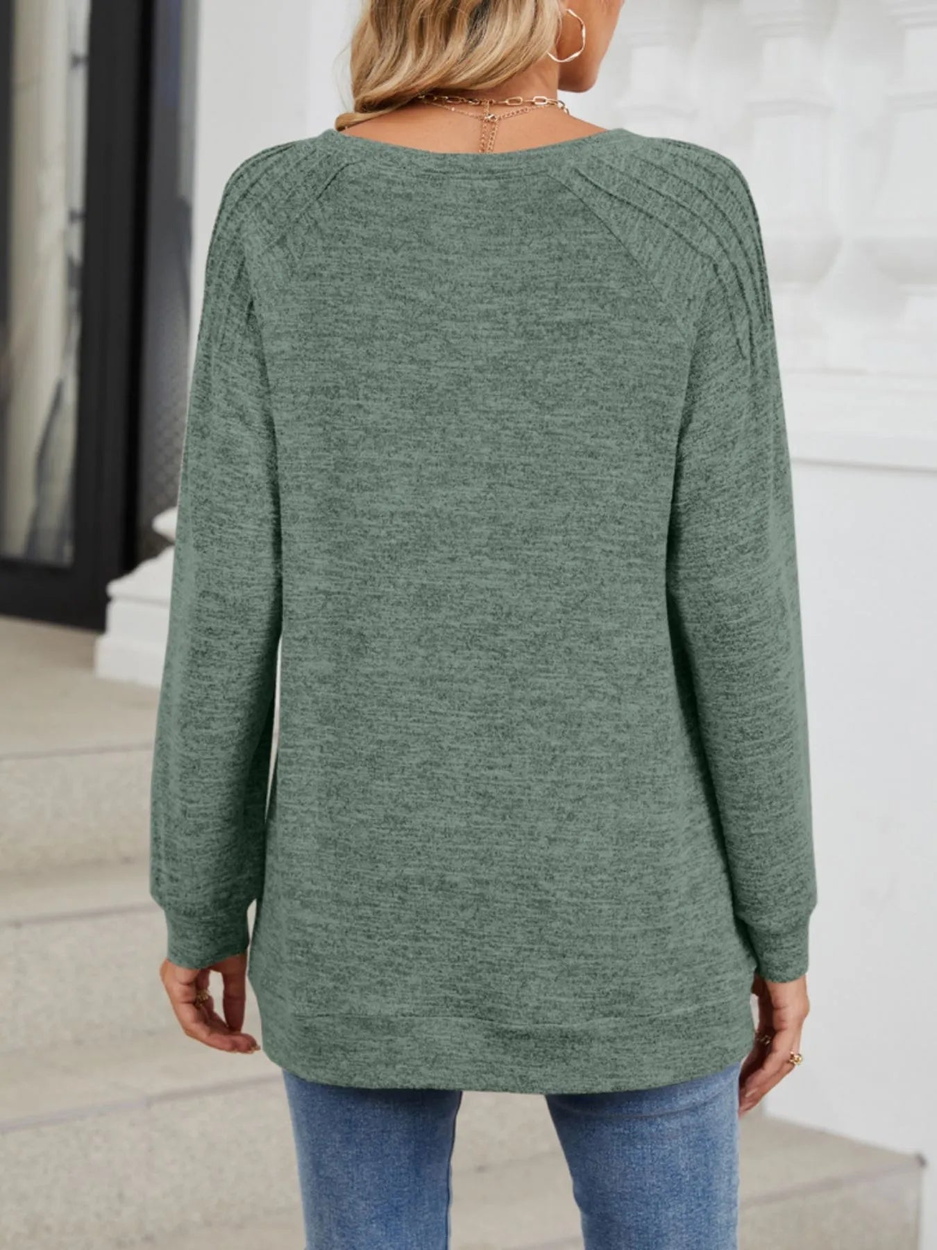 Round Neck Long Sleeve T-Shirt - Goddess Vibes