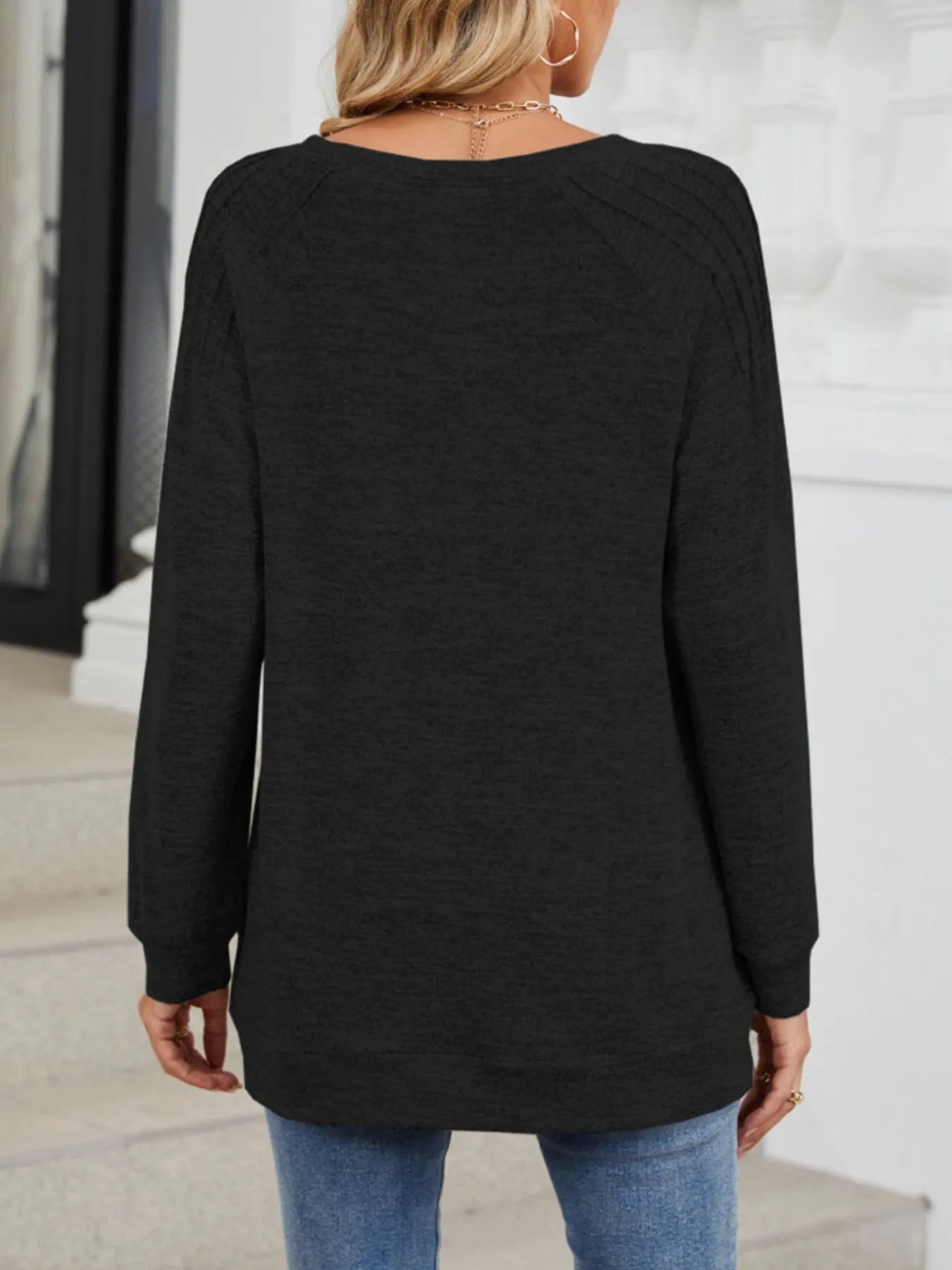 Round Neck Long Sleeve T-Shirt - Goddess Vibes