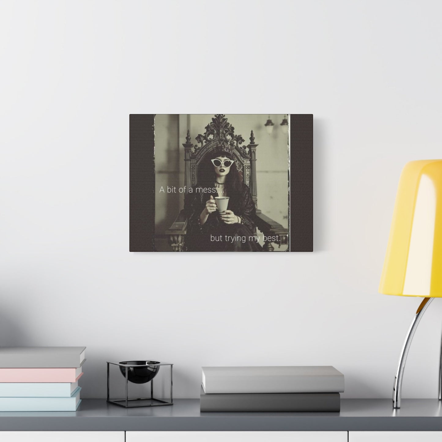 Stretched Canvas Wall Art, Motivational Decor for Home, Inspirational Quote Art for Living Room or Office - Goddess Vibes