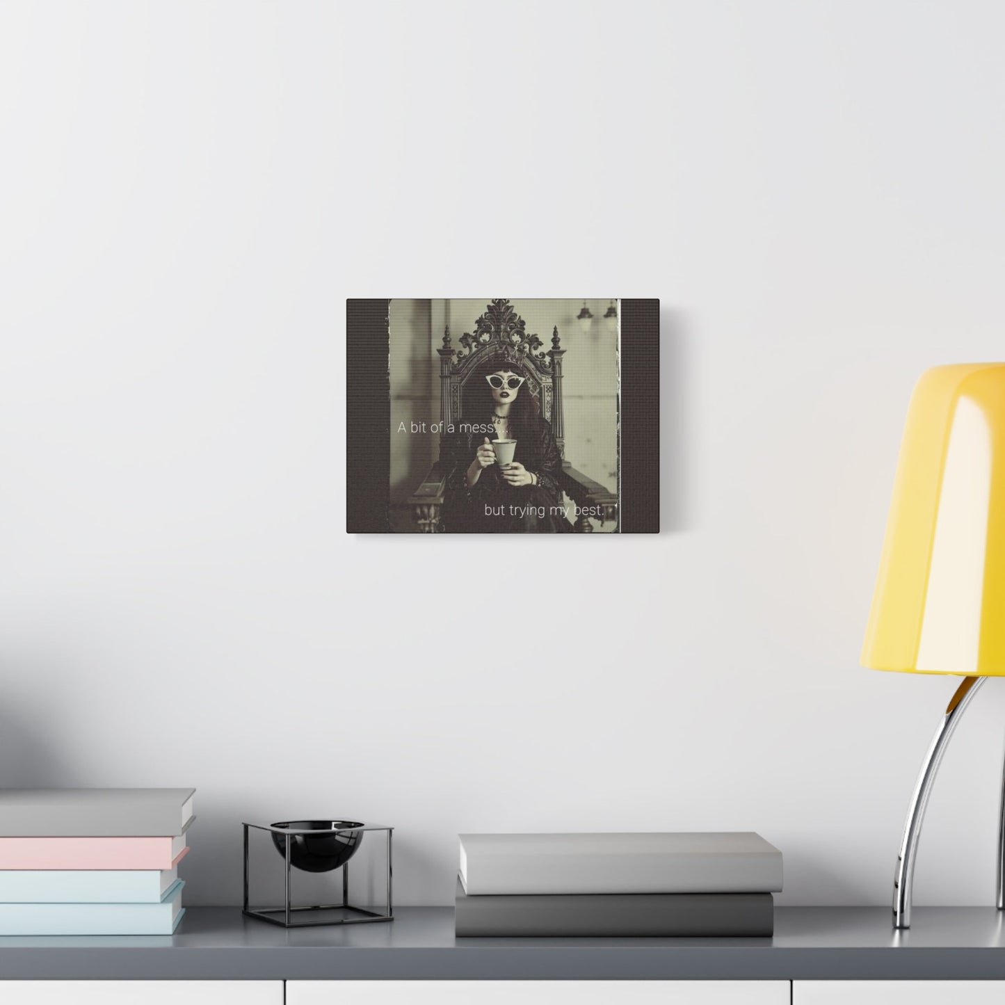 Stretched Canvas Wall Art, Motivational Decor for Home, Inspirational Quote Art for Living Room or Office - Goddess Vibes
