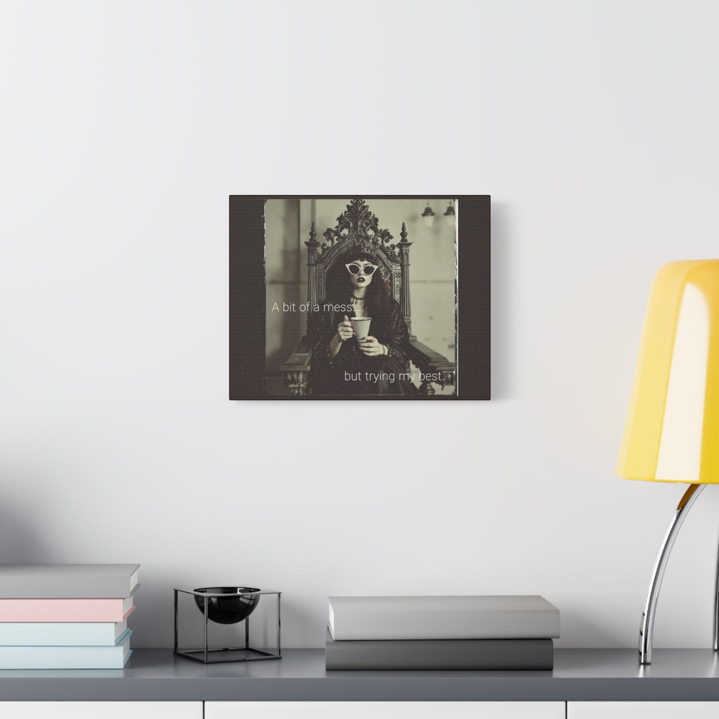 Stretched Canvas Wall Art, Motivational Decor for Home, Inspirational Quote Art for Living Room or Office - Goddess Vibes