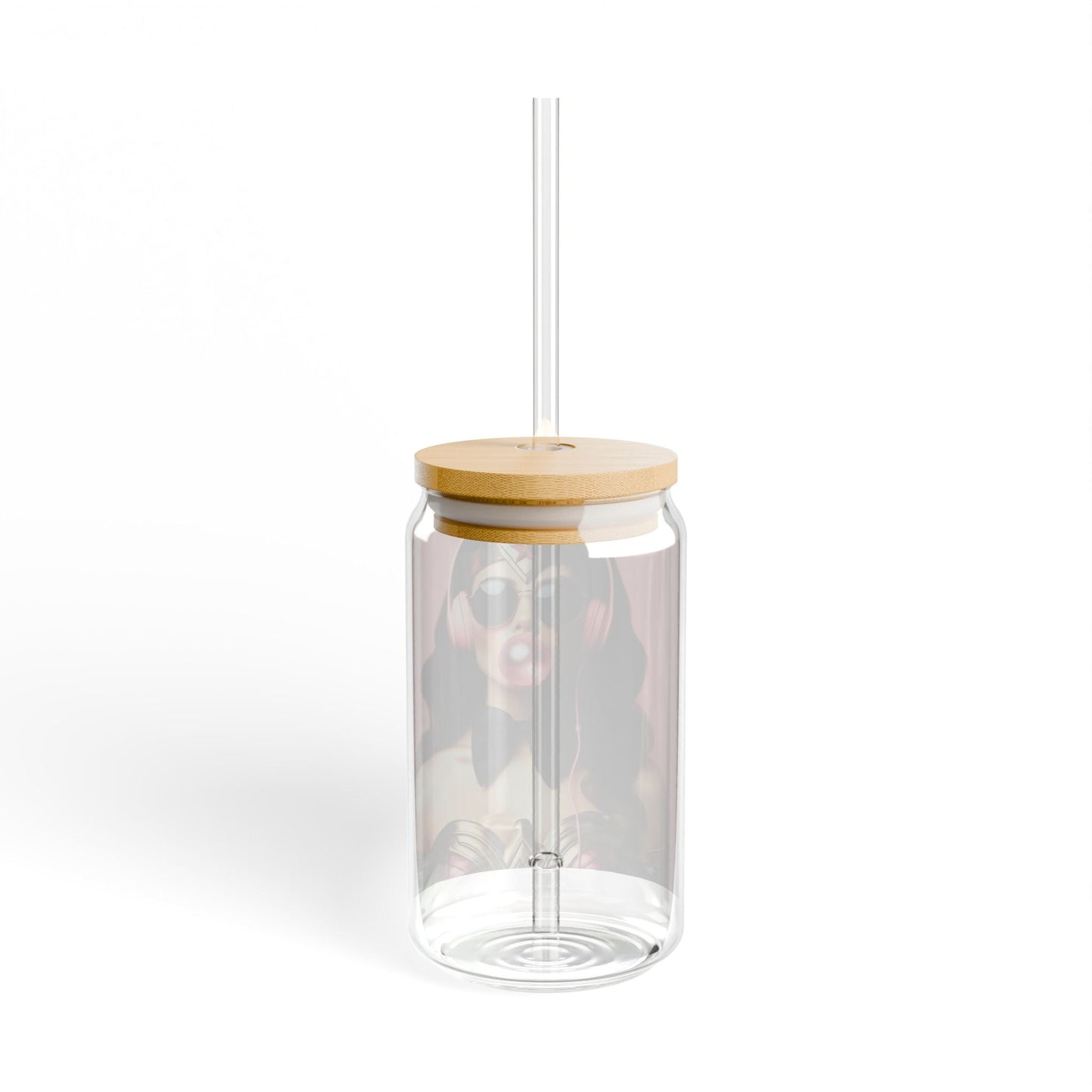 Stylish Sipper Glass, 16oz, Unique Drinkware - Goddess Vibes