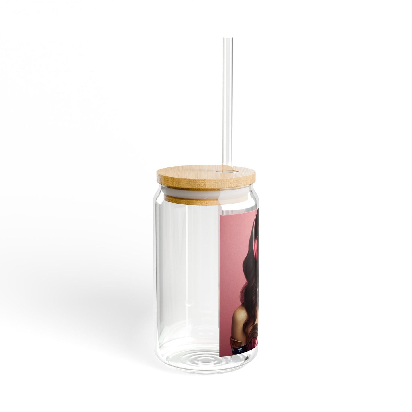 Stylish Sipper Glass, 16oz, Unique Drinkware - Goddess Vibes