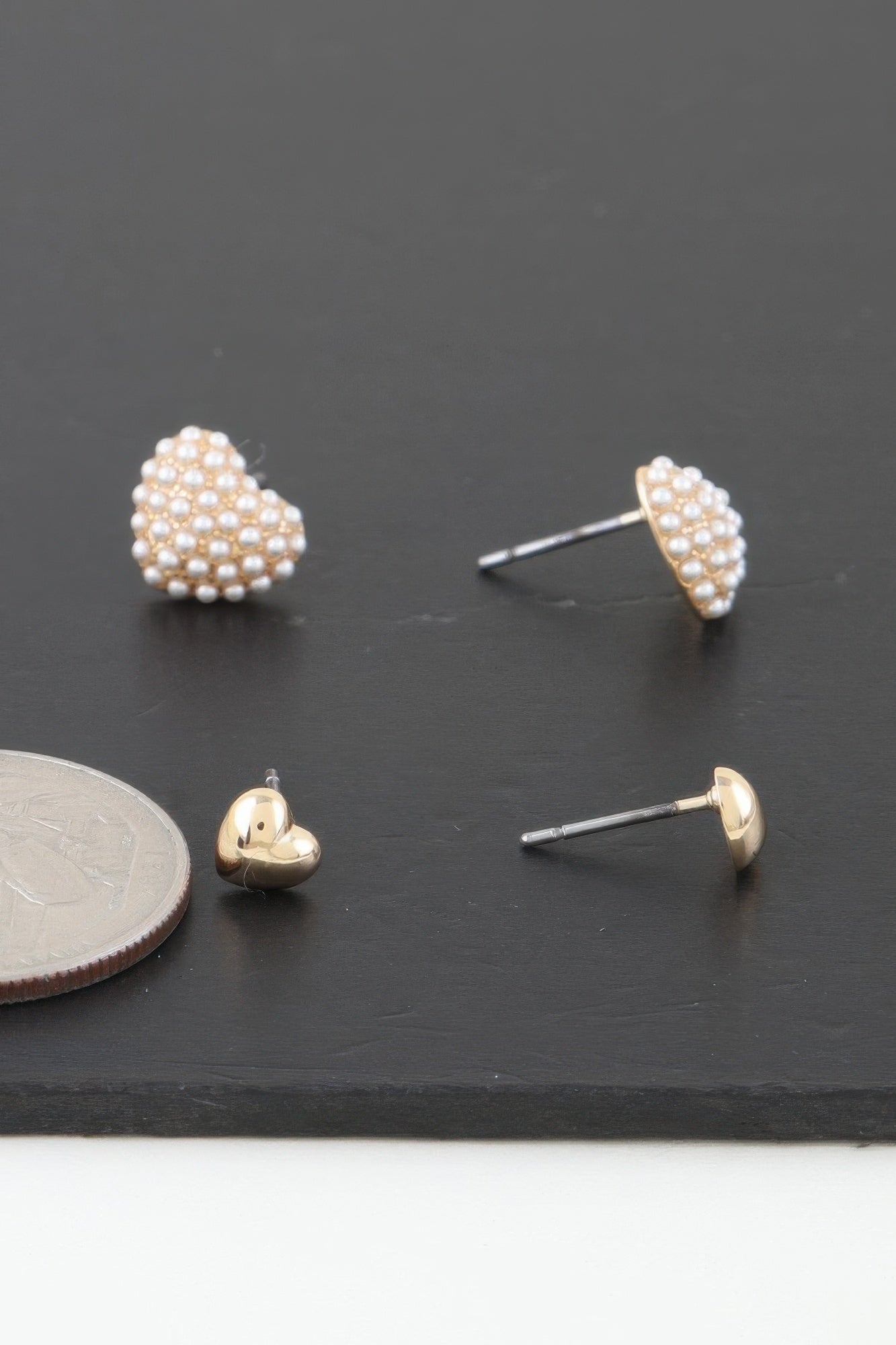 Twin Hearts Stud Earrings - Goddess Vibes