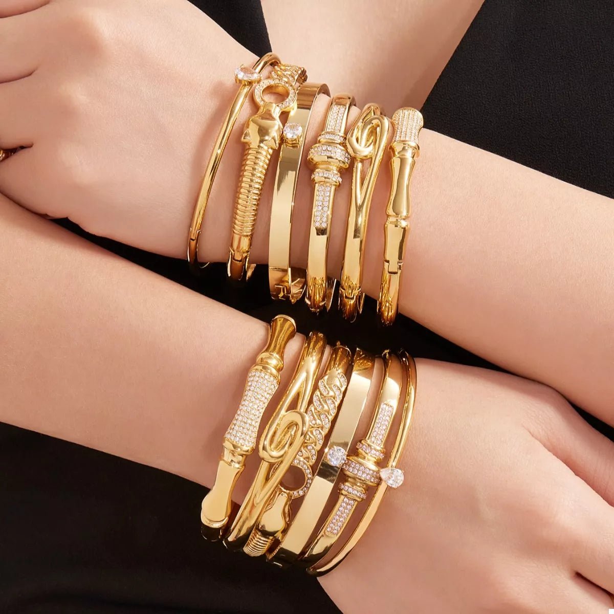 18K Gold - Plated Zircon Bracelet - Goddess Vibes