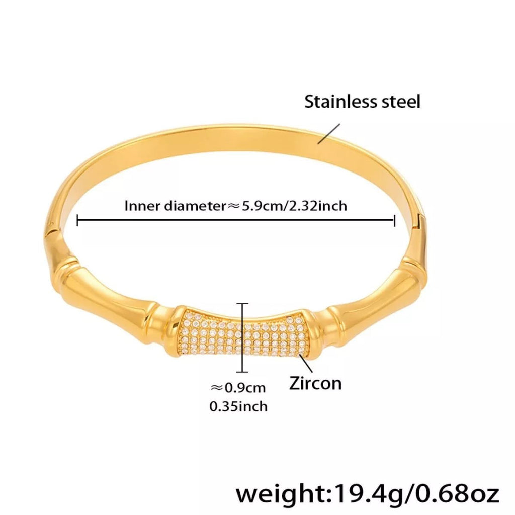 18K Gold - Plated Zircon Bracelet - Goddess Vibes