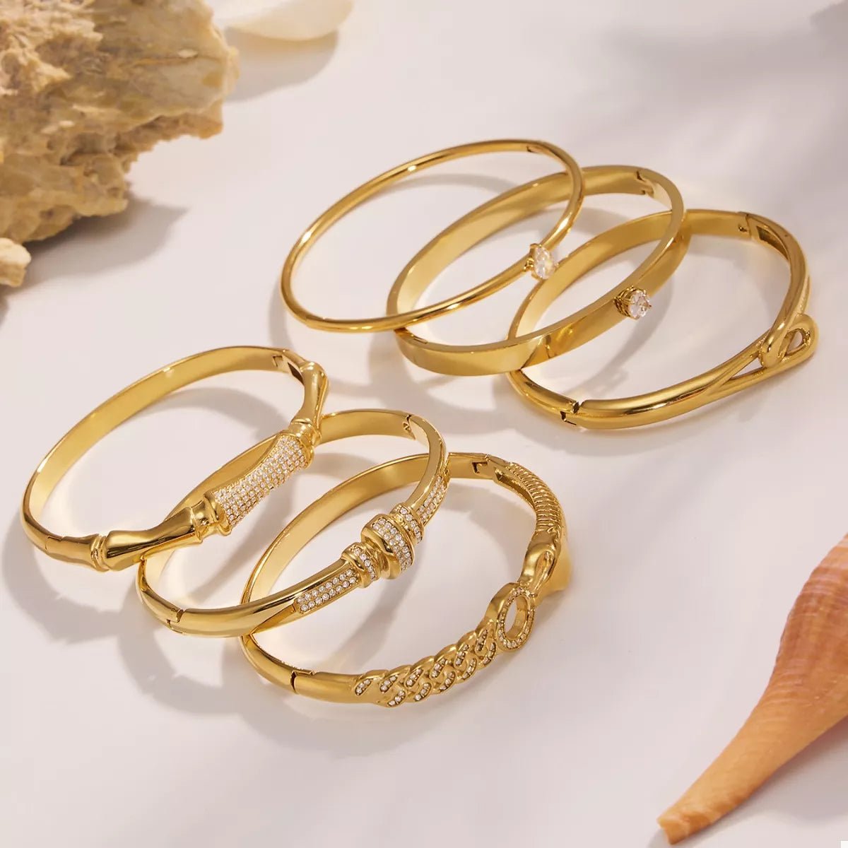 18K Gold - Plated Zircon Bracelet - Goddess Vibes