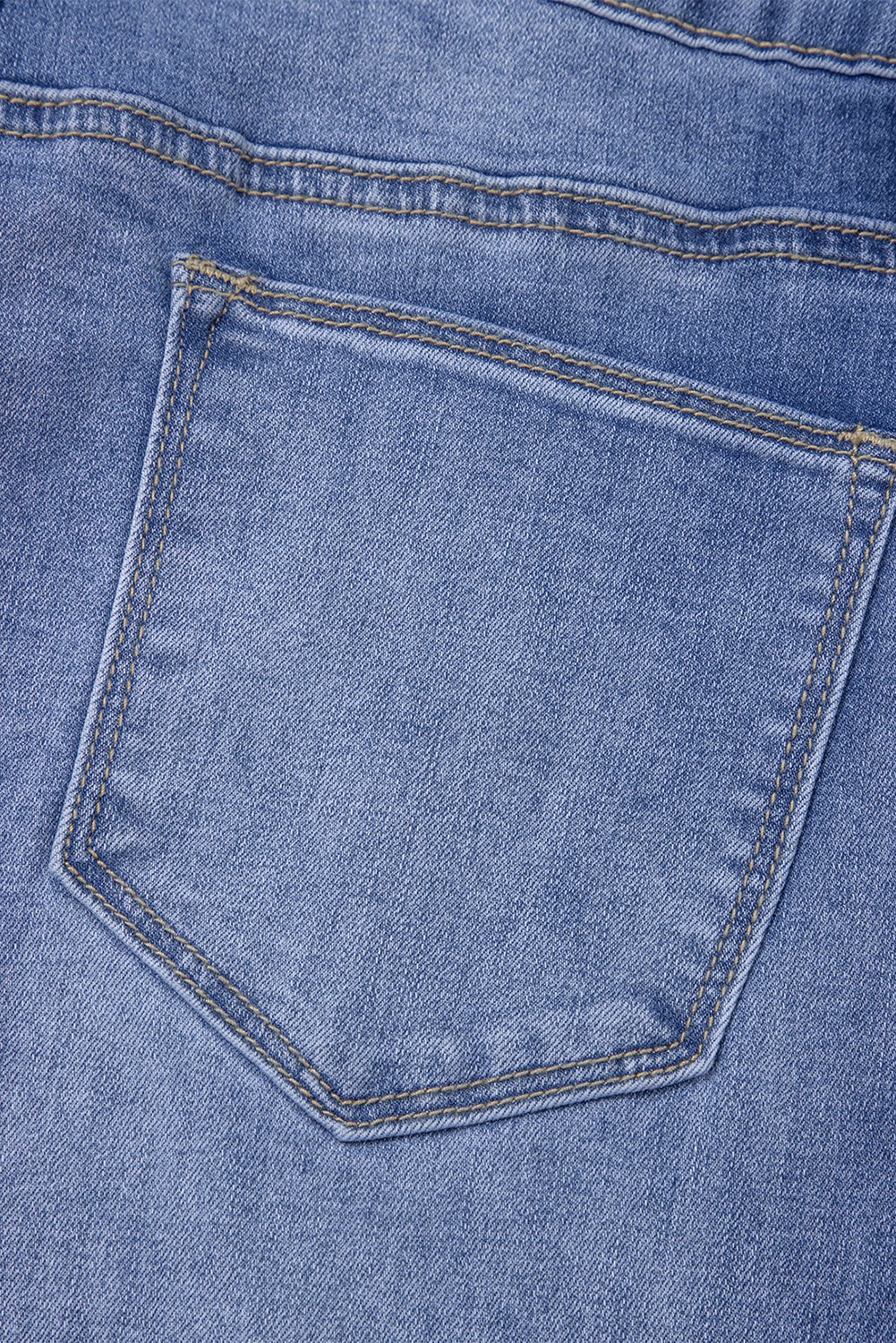 Beau Blue Tailored Center Seam Detail Straight Loose High Rise Jeans - Goddess Vibes