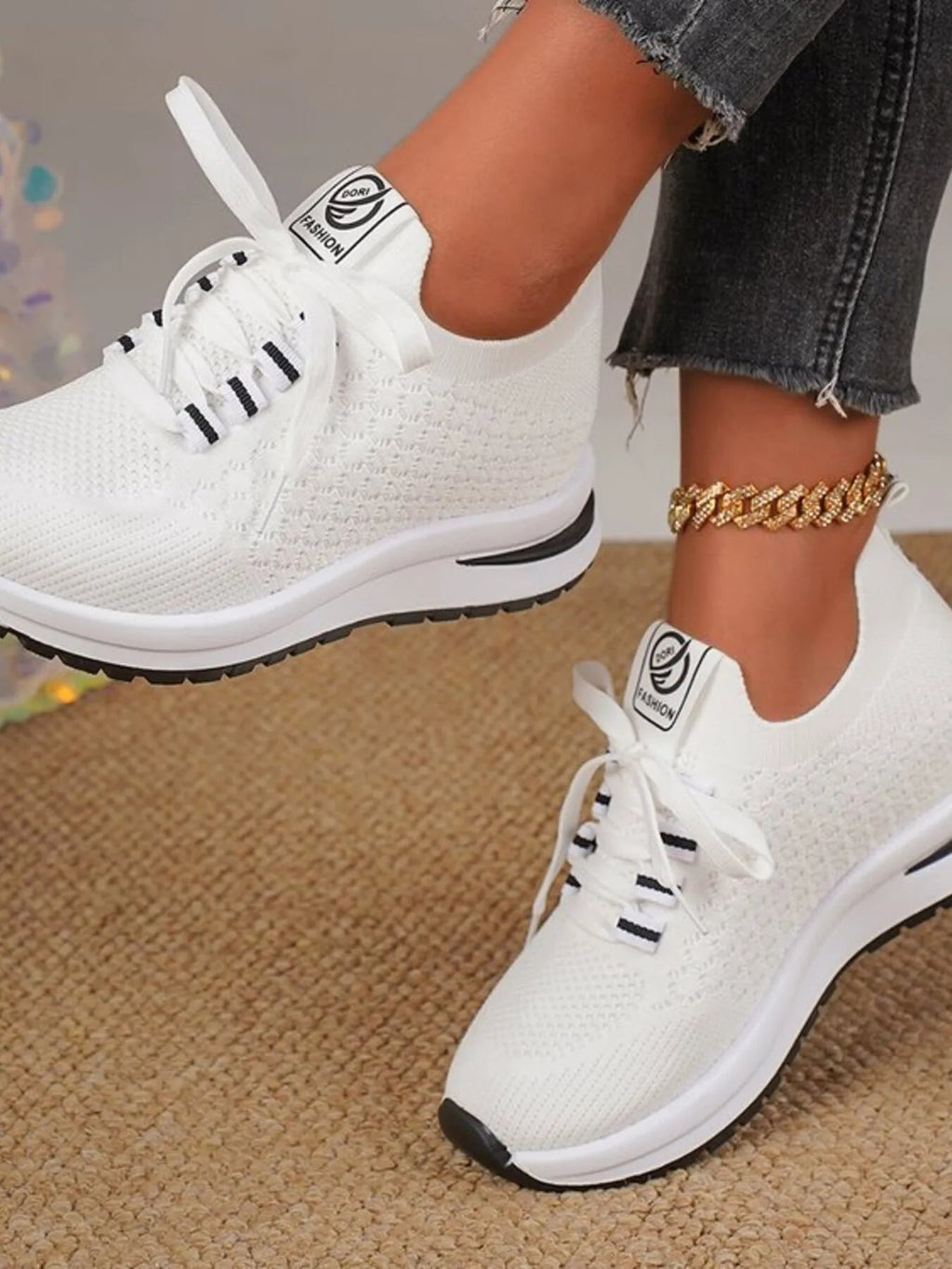 Breathable Mesh Lace Up Sneakers - Goddess Vibes