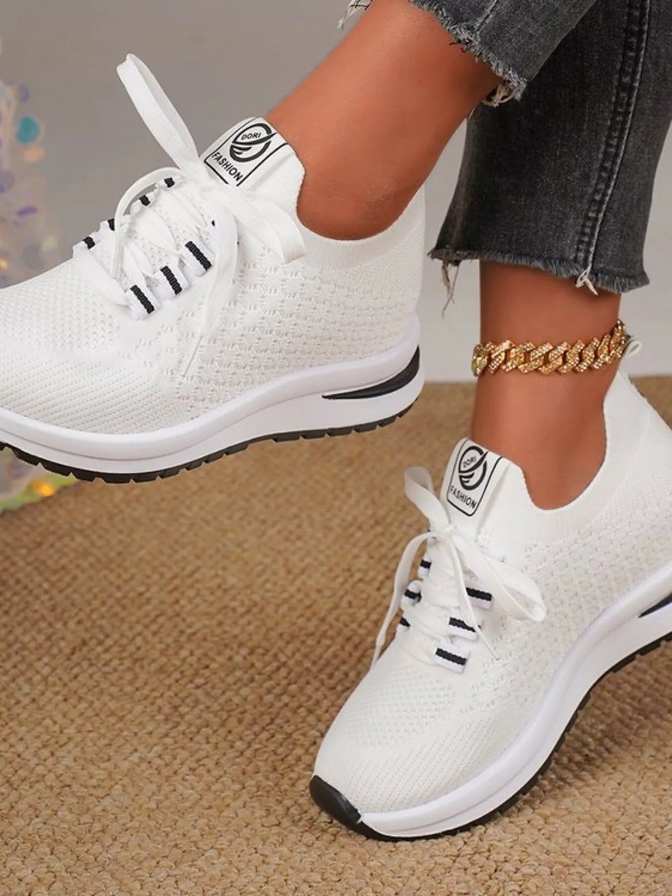 Breathable Mesh Lace Up Sneakers - Goddess Vibes