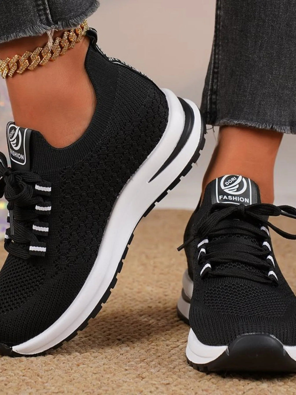 Breathable Mesh Lace Up Sneakers - Goddess Vibes