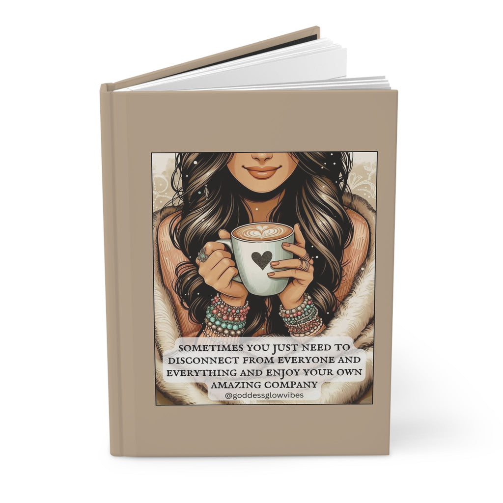 Cozy Self - Care Hardcover Journal, Inspirational Journal for Mindfulness, Gift for Her, Meditation Notebook, Stress Relief Diary - Goddess Vibes