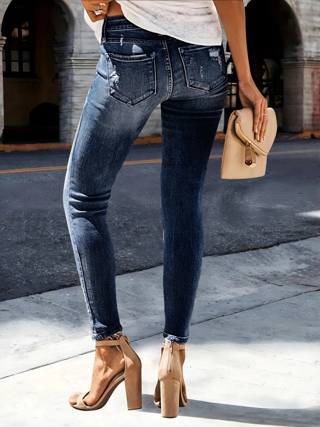 Distressed Skinny Jeans - Goddess Vibes