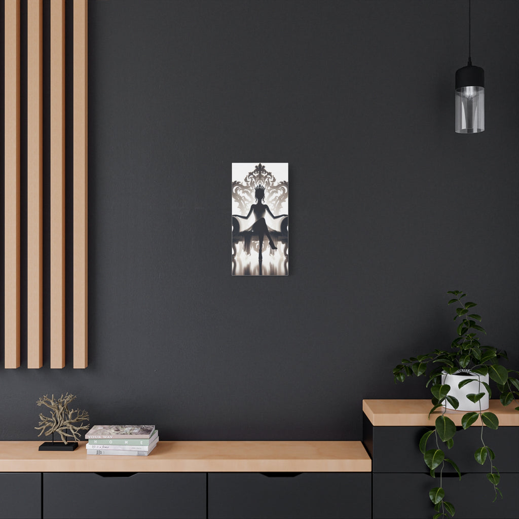 Elegant Queen Silhouette Canvas Art, Modern Wall Décor - Goddess Vibes