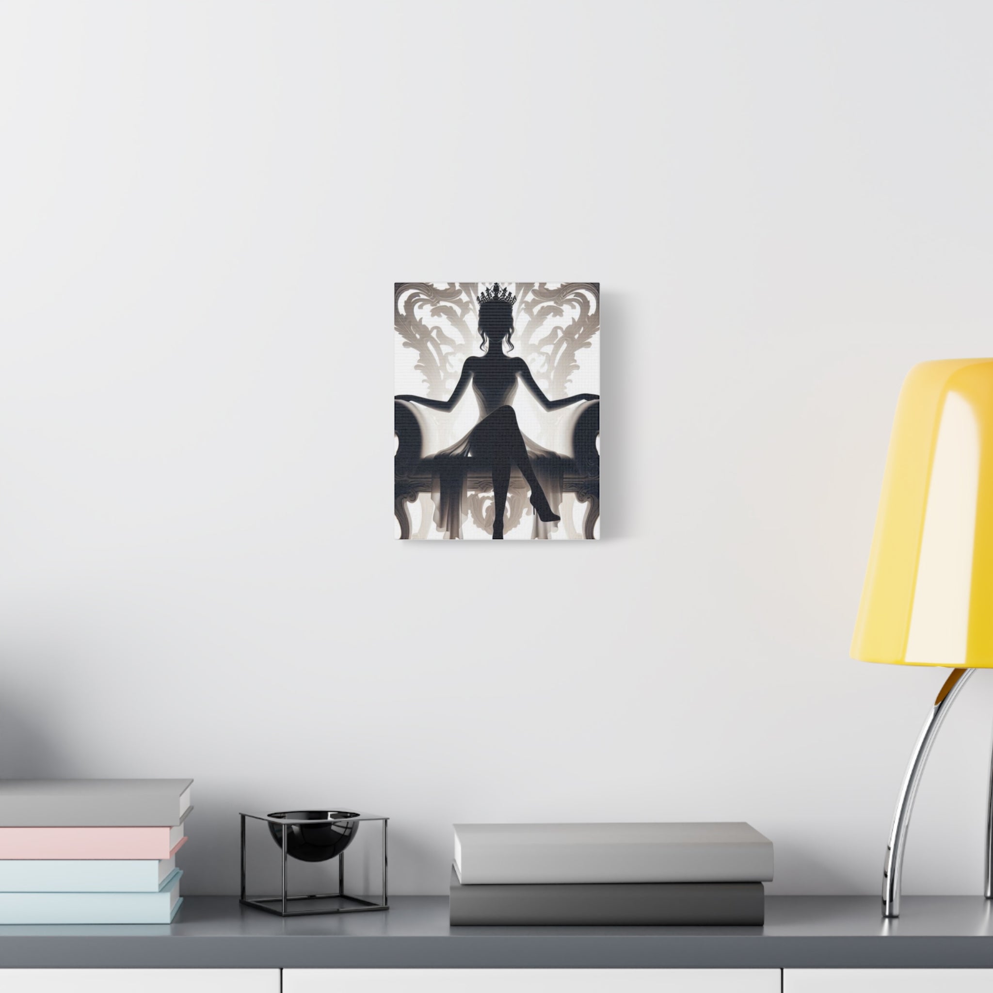 Elegant Queen Silhouette Canvas Art, Modern Wall Décor - Goddess Vibes