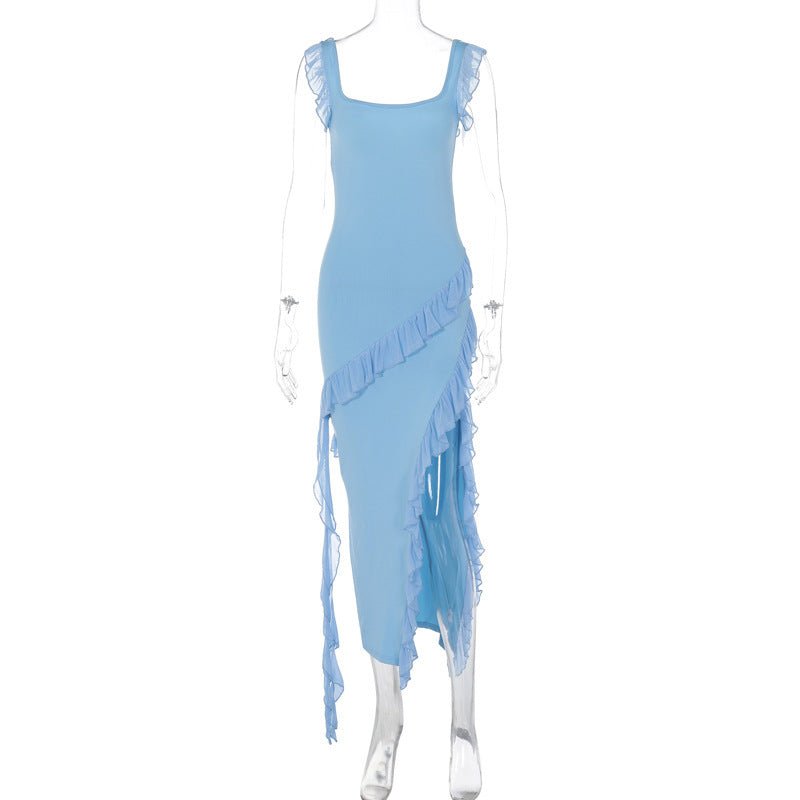 Female Summer Fashionable Stringy Selvedge Stitching Temperament Dress - Goddess Vibes