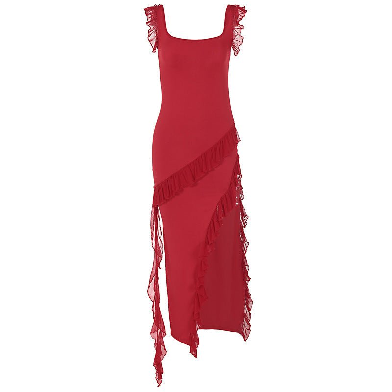 Female Summer Fashionable Stringy Selvedge Stitching Temperament Dress - Goddess Vibes