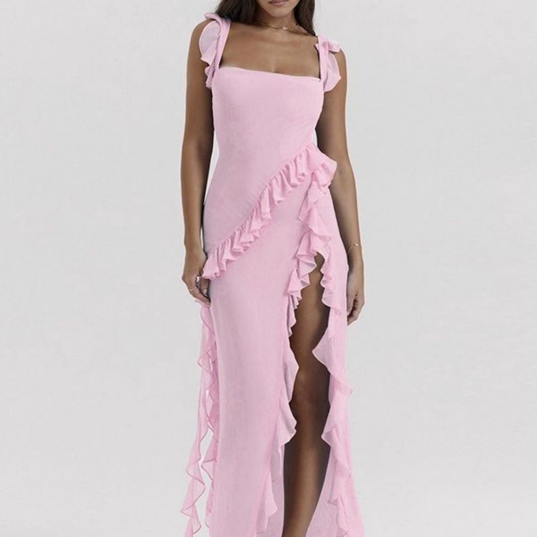 Female Summer Fashionable Stringy Selvedge Stitching Temperament Dress - Goddess Vibes