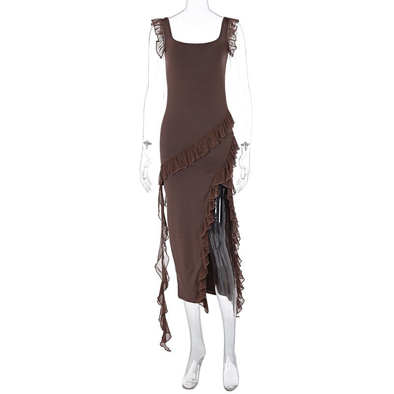 Female Summer Fashionable Stringy Selvedge Stitching Temperament Dress - Goddess Vibes