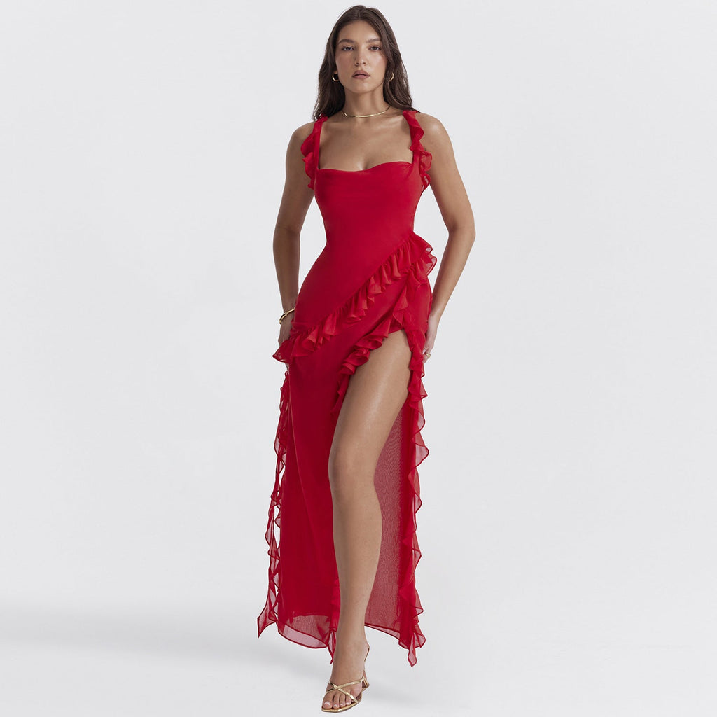 Female Summer Fashionable Stringy Selvedge Stitching Temperament Dress - Goddess Vibes
