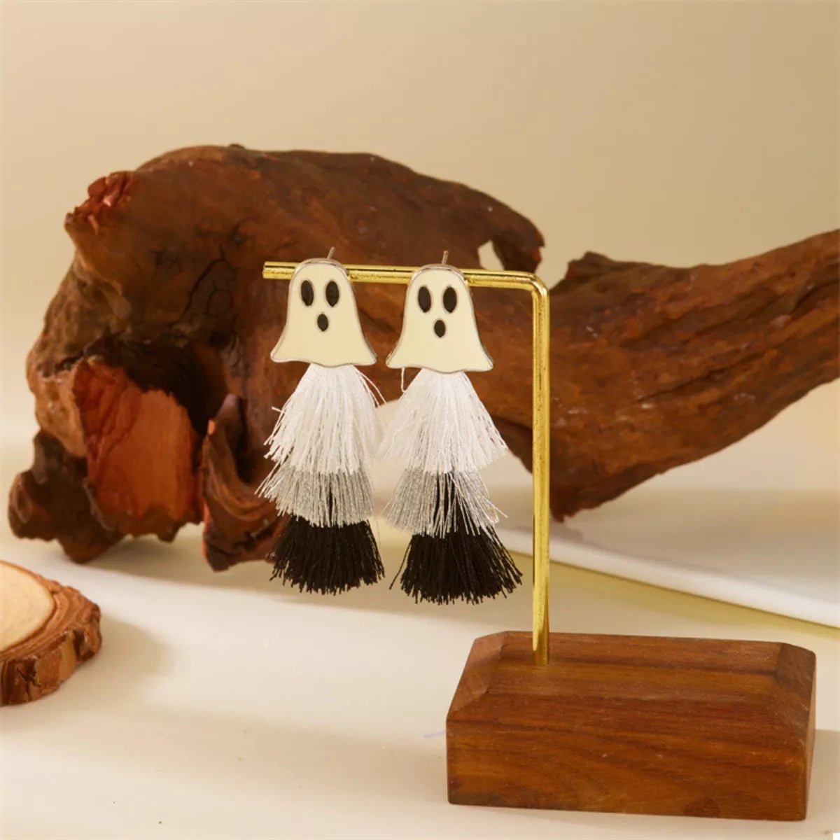 Halloween Ghost and Pumpkin Dangle Earrings - Goddess Vibes