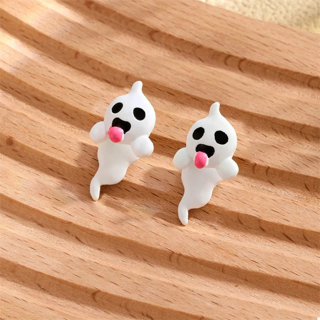 Halloween Ghost and Pumpkin Dangle Earrings - Goddess Vibes