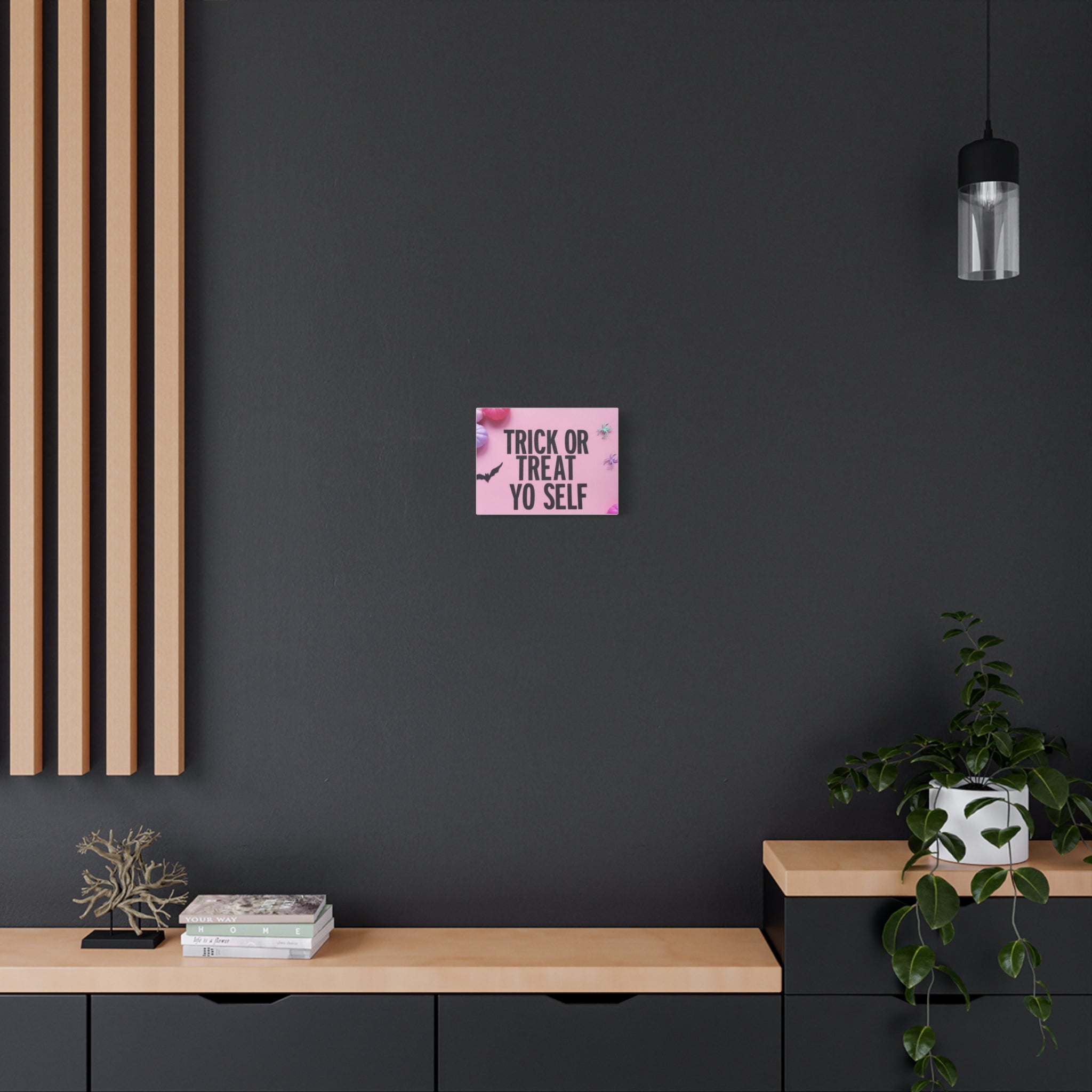 Halloween Wall Art, Spooky Home Decor, Trick or Treat Sign - Goddess Vibes