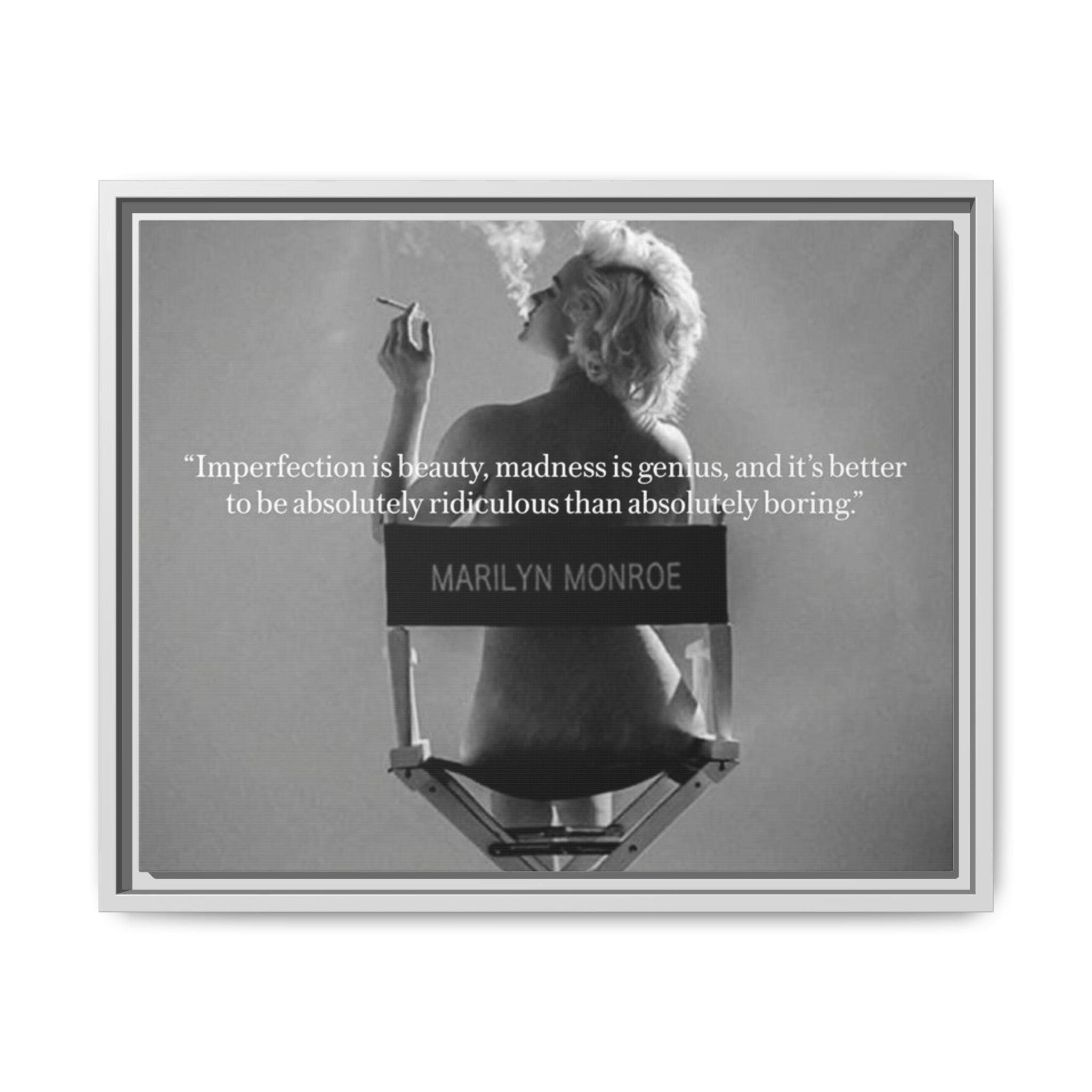 Inspirational Framed Canvas Art - Marilyn Monroe Quote Wall Decor, Home Decor, Office Art, Gift Idea, Motivational - Goddess Vibes