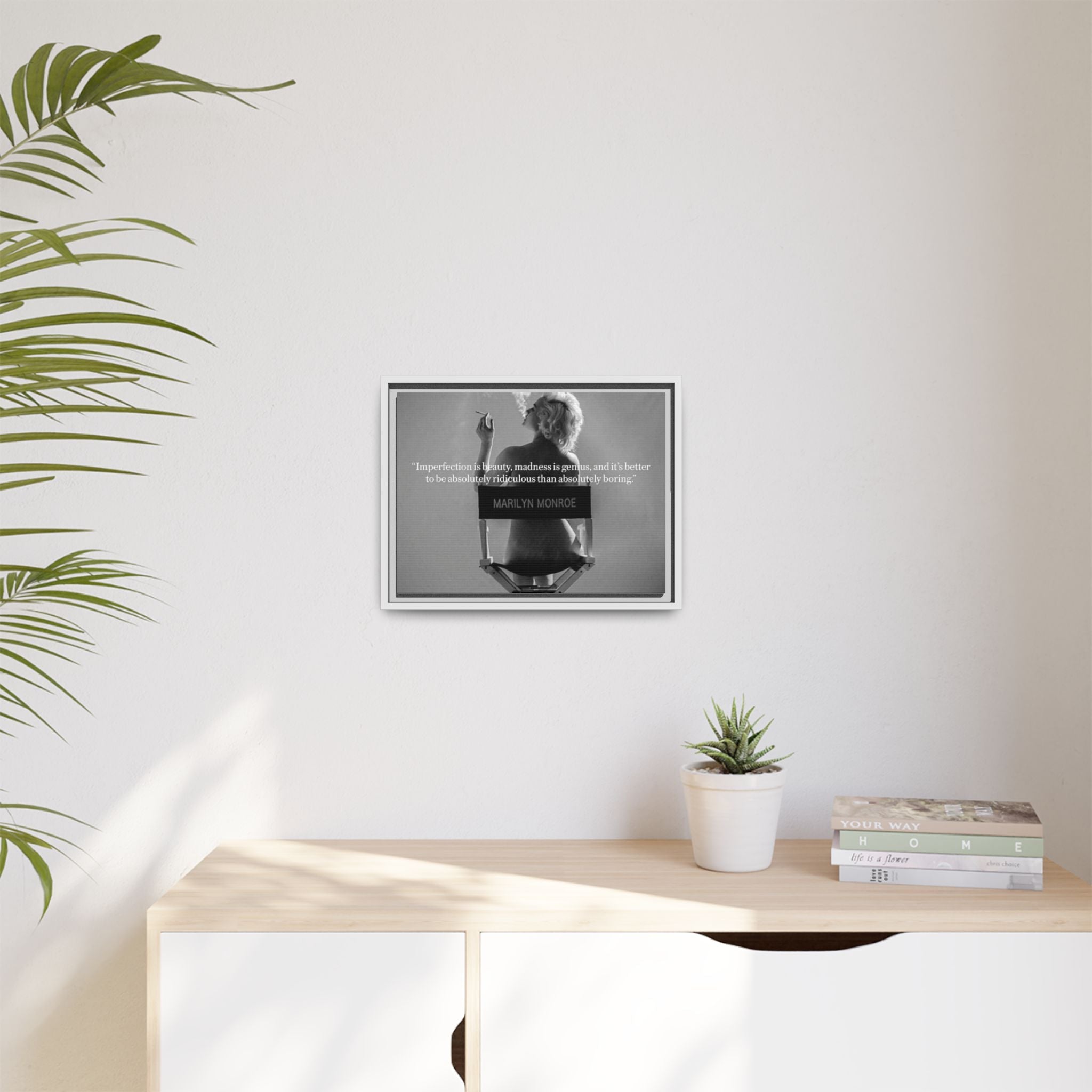 Inspirational Framed Canvas Art - Marilyn Monroe Quote Wall Decor, Home Decor, Office Art, Gift Idea, Motivational - Goddess Vibes