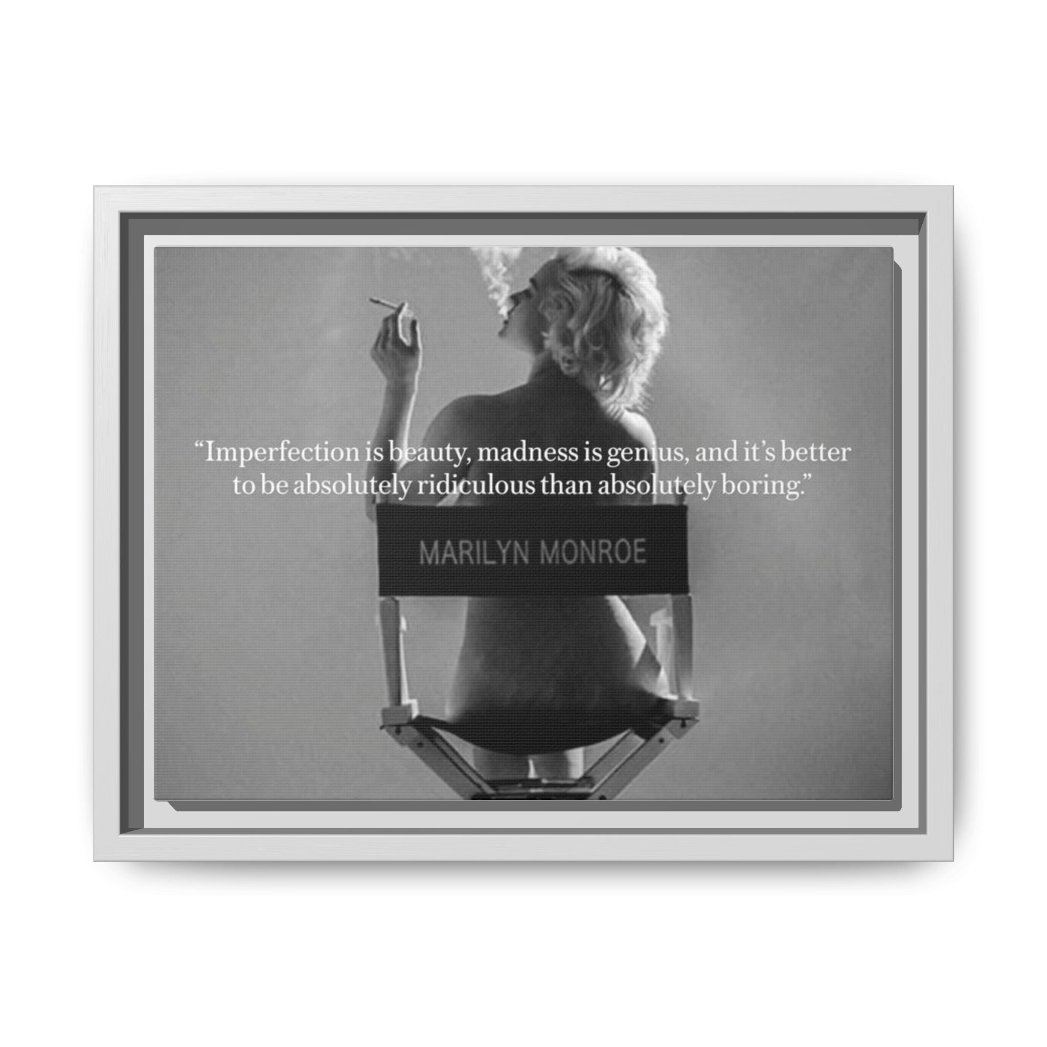 Inspirational Framed Canvas Art - Marilyn Monroe Quote Wall Decor, Home Decor, Office Art, Gift Idea, Motivational - Goddess Vibes