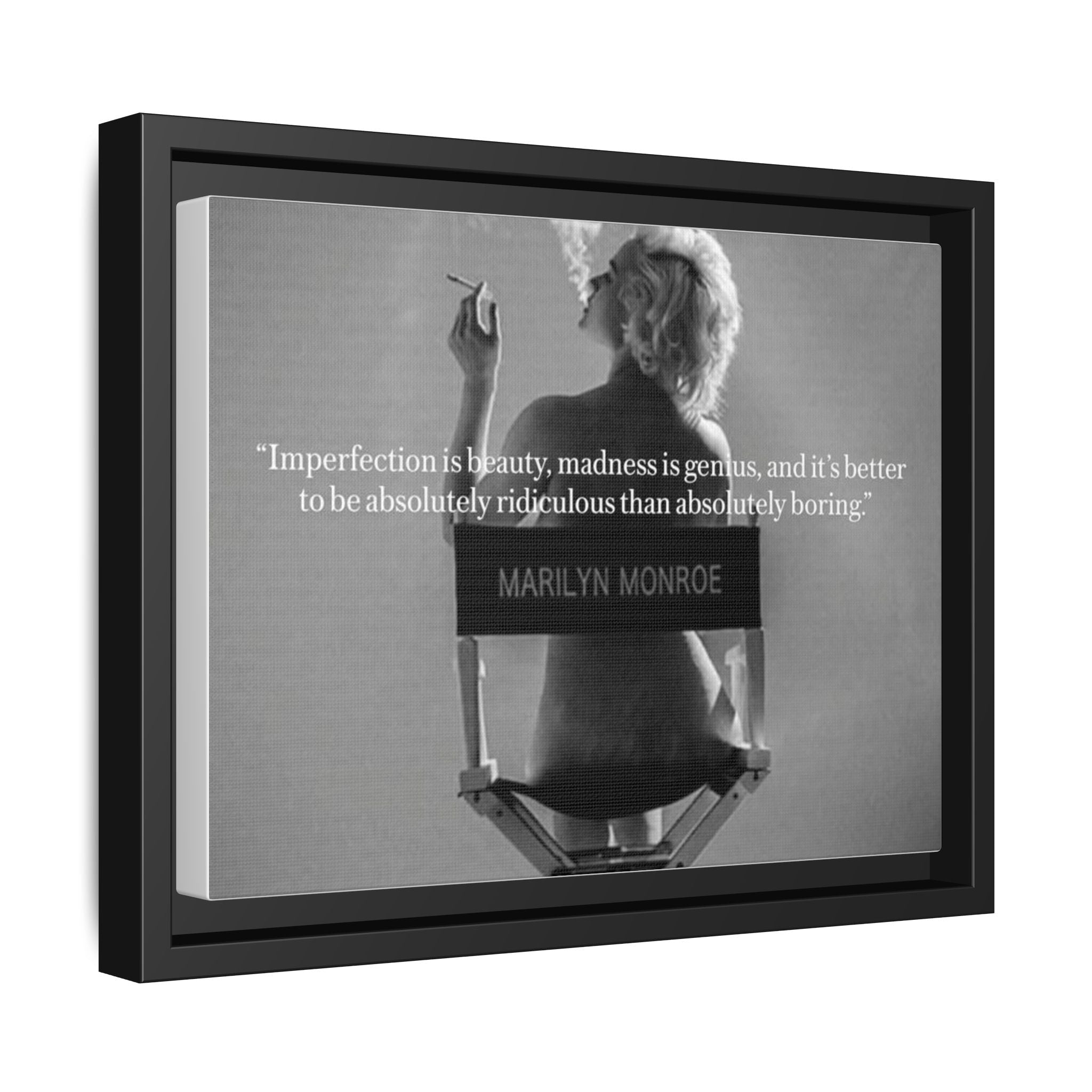 Inspirational Framed Canvas Art - Marilyn Monroe Quote Wall Decor, Home Decor, Office Art, Gift Idea, Motivational - Goddess Vibes