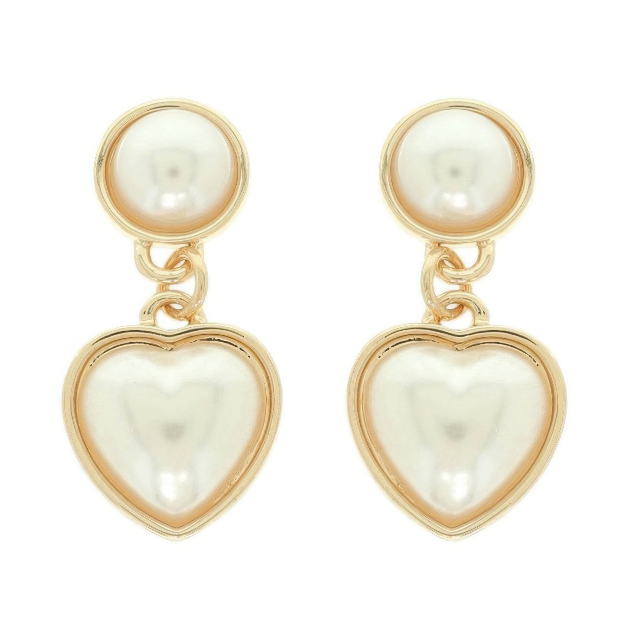 Jeweled Two - tier Heart Earrings - Goddess Vibes