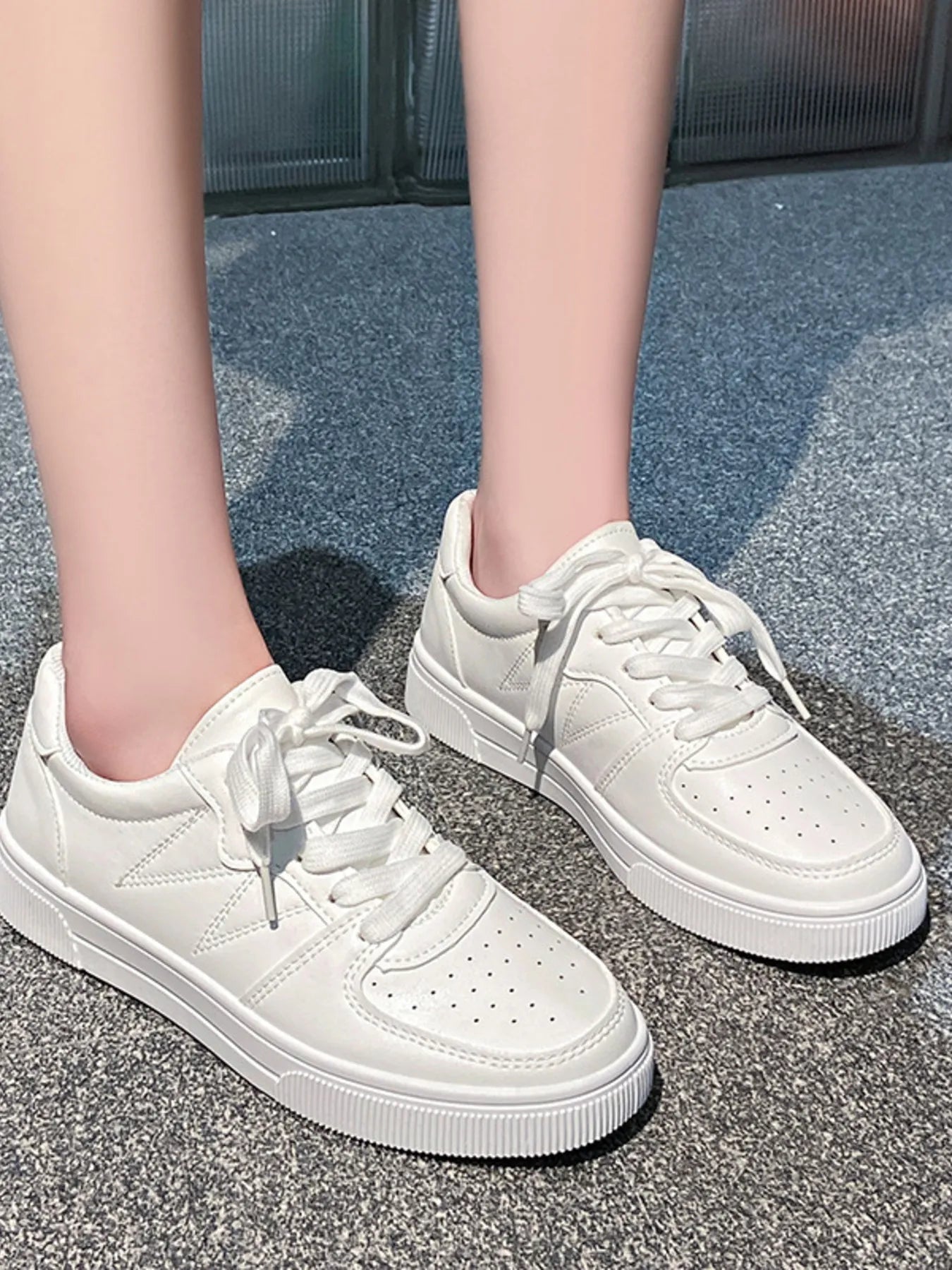 Lace Up Round Toe Sneakers - Goddess Vibes