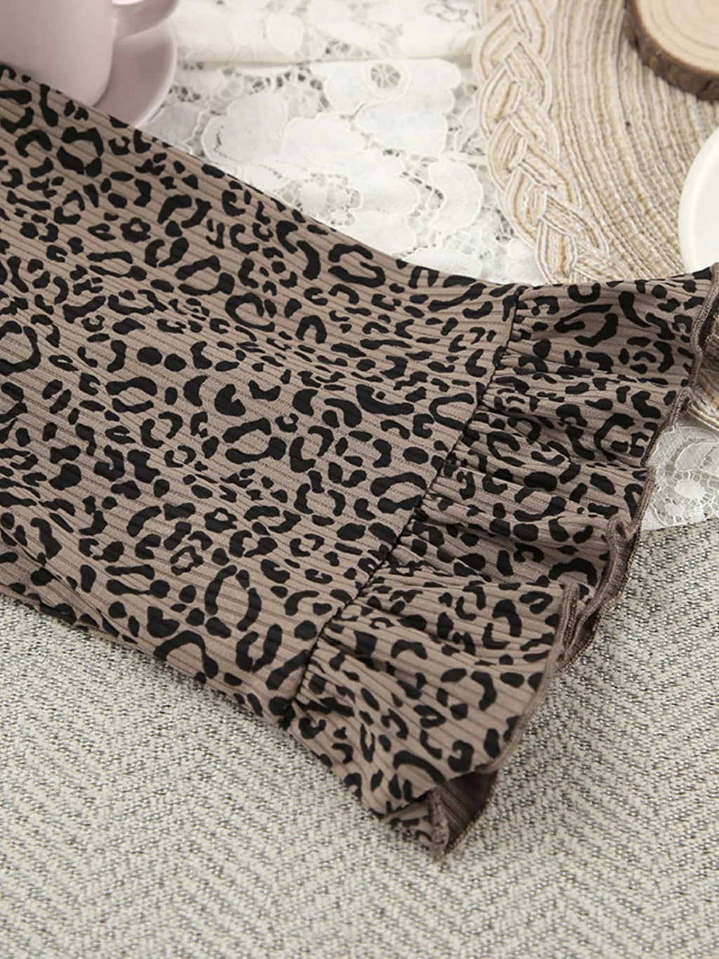Leopard Cami Cardigan and Shorts 3 - Piece Set - Goddess Vibes