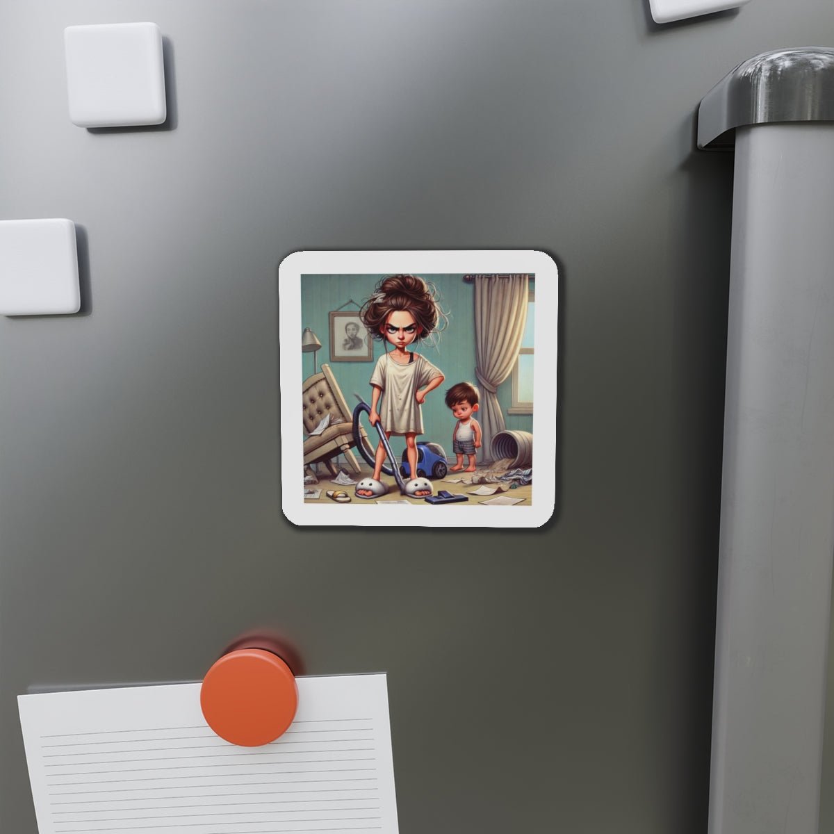 Messy Day Die - Cut Magnet - Funny Magnet for Moms, Cute Refrigerator Decor, Gift for Mother's Day, Home Organization, Kids Room - Goddess Vibes