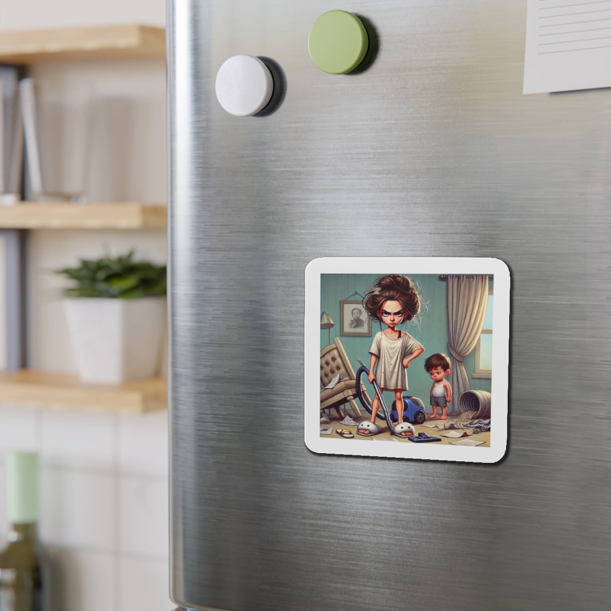 Messy Day Die - Cut Magnet - Funny Magnet for Moms, Cute Refrigerator Decor, Gift for Mother's Day, Home Organization, Kids Room - Goddess Vibes