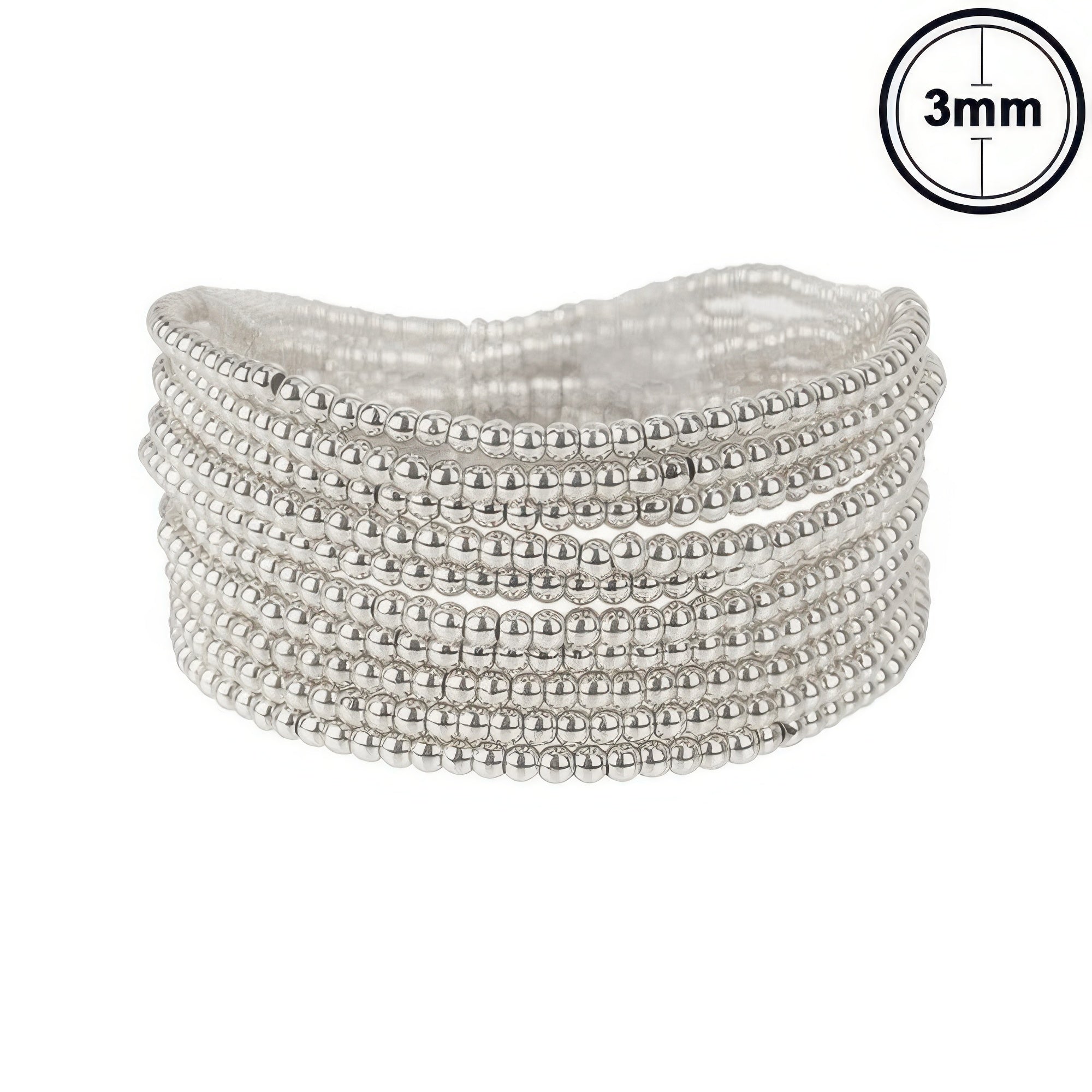 Metallic Crimp Bead Bracelet Set - Goddess Vibes