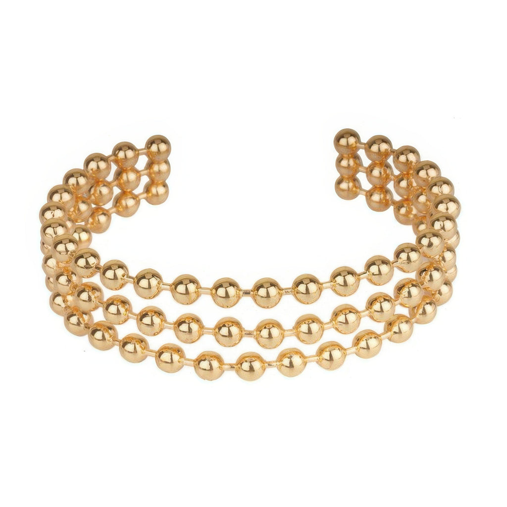Multi - row Ball Chain Cuff Bracelet - Goddess Vibes
