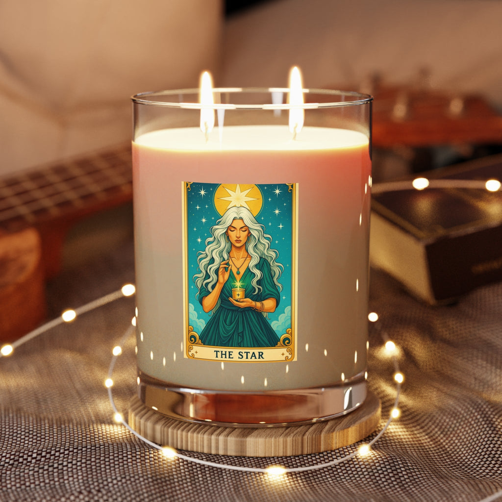 Mystical Star Scented Candle - Aromatic Home Decor, Meditation Gift, Relaxation, Tarot Lover's Gift, Ritual Candle - Goddess Vibes