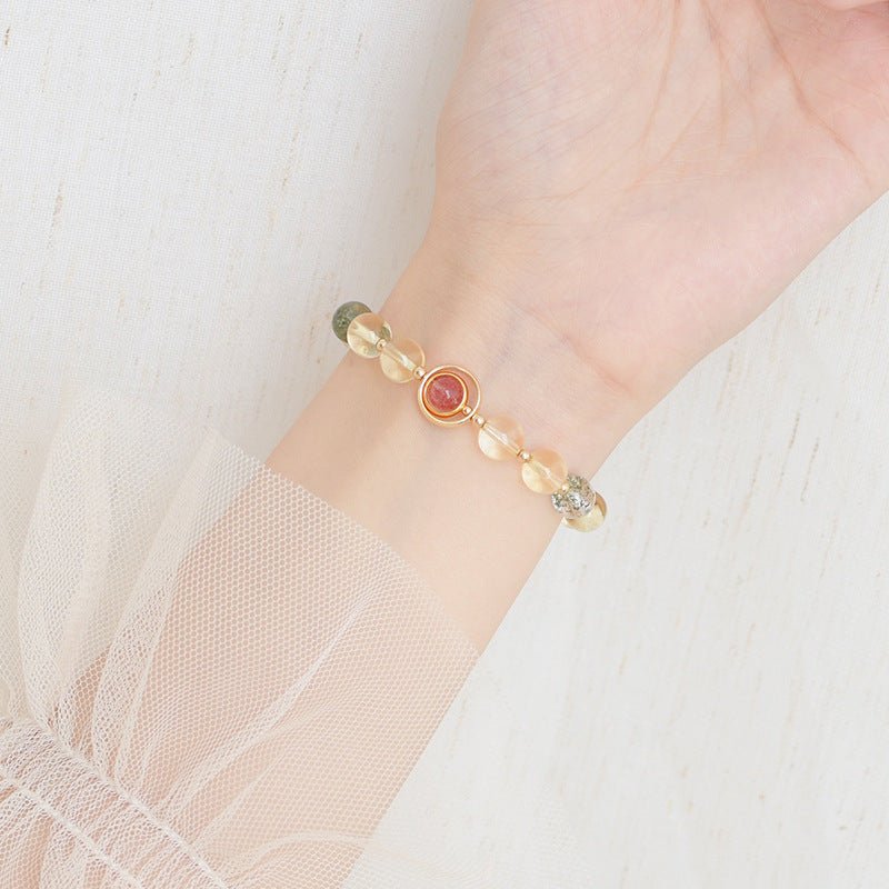Natural Citrine Green Ghost Bracelet - Goddess Vibes