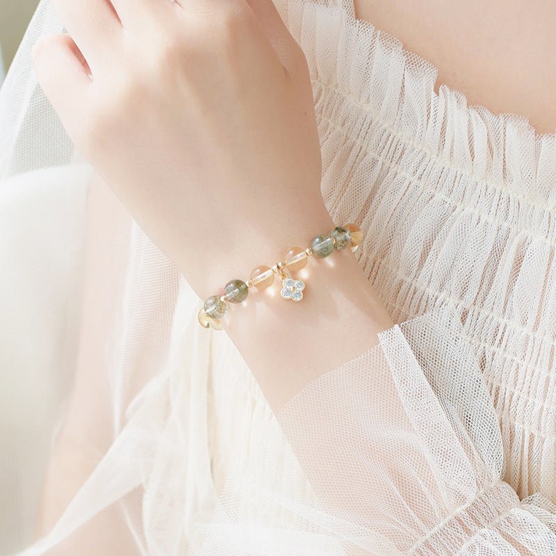 Natural Citrine Green Ghost Bracelet - Goddess Vibes