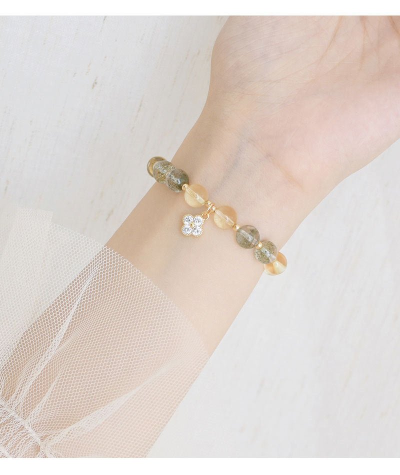 Natural Citrine Green Ghost Bracelet - Goddess Vibes